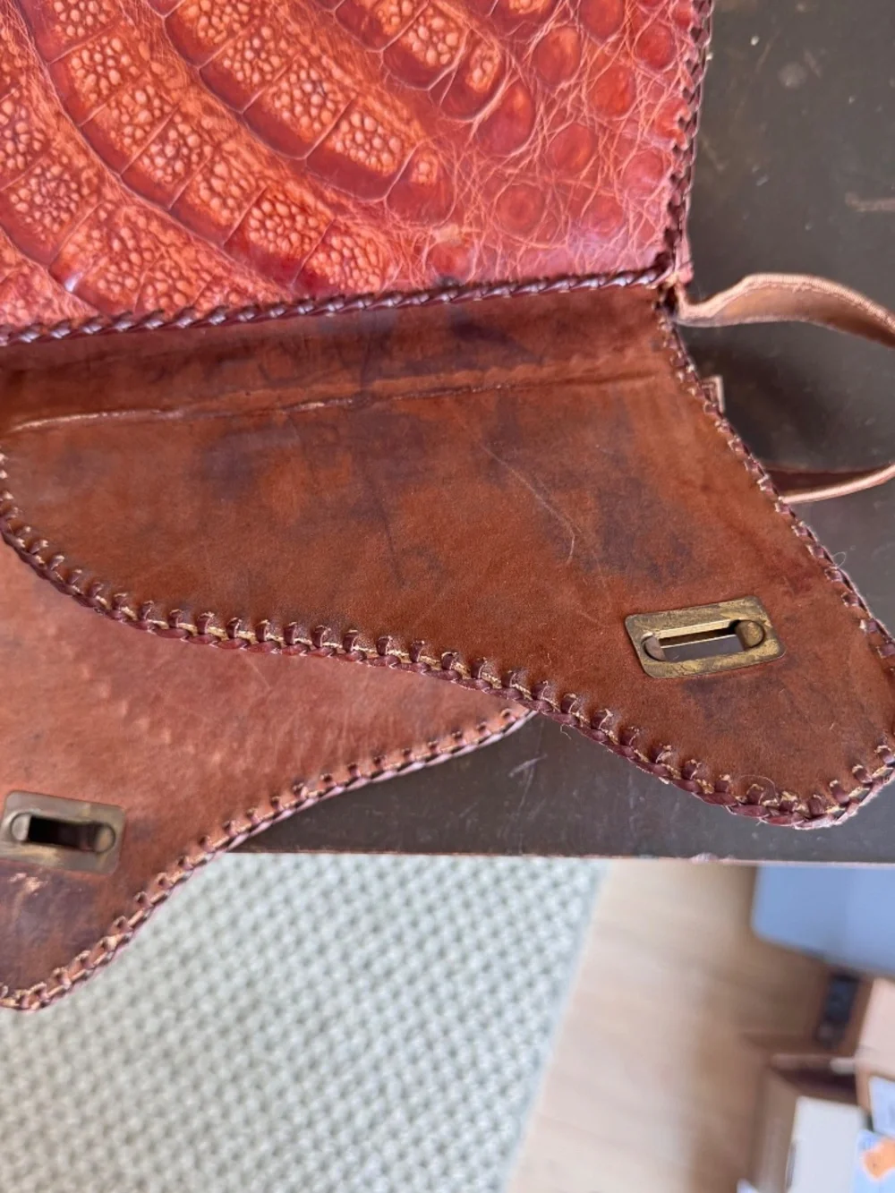 Vintage Authentic Alligator Handbag from 1949
